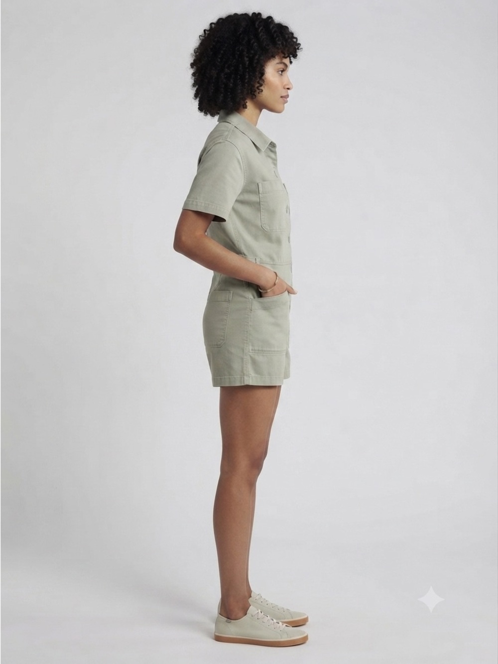Mavi Jeans Noreen Stretch Cotton Twill Romper - Picture 4 of 7